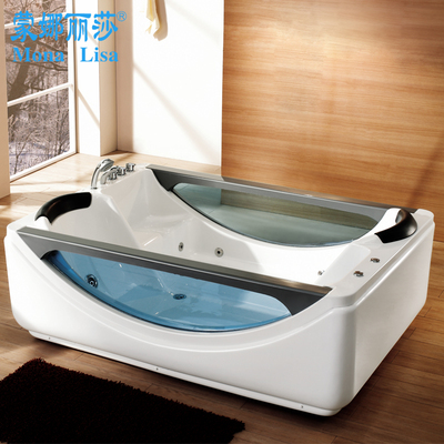 蒙娜丽莎按摩浴缸冲浪浴独立式缸亚克力双人浴缸五件套浴缸WX046