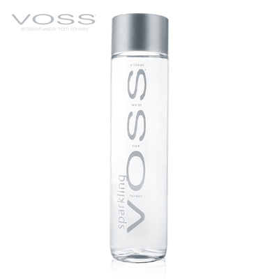 VC饮用水 原瓶进口 VOSS挪威芙丝天然含汽矿泉水 375ml 单支
