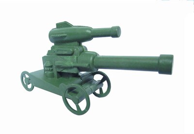 双管大炮发射车四轮导弹车迫击炮模型火箭炮二战军事模型配件玩具