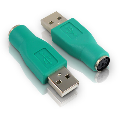 绍茂芝 USB2.0转接头 USB 2.0公转PS2母转接头 鼠标/键盘7针端子