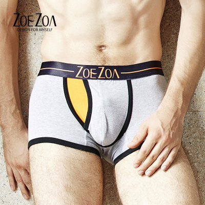ZOEZOA原创设计品牌时尚个性纯棉印花中腰男士平角裤 男士内裤