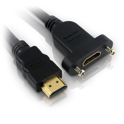 绍茂芝 HDMI高清延长线 HDMI公对母转接线 电脑连接电视50cm螺丝