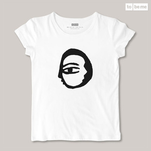 ToBeMe－原创设计 创意个性短袖T恤纯棉宽松黑白灰蓝【U&M】女款