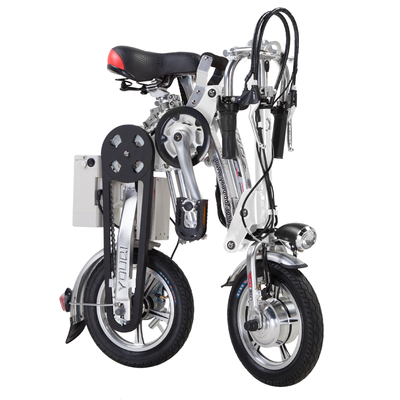 新款正品悠骑 悠V1号 折叠式迷你电动车自行车 12寸锂电池助力车