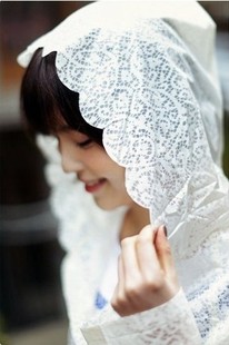 韩版时尚 FP 蕾丝印花雨衣成人女户外TPU透明雨披 露营 走路旅游