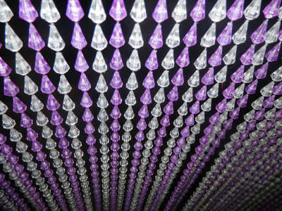 珠子门帘珠帘挡蚊蝇仿水晶透明长帘钻石塑料隔断窗帘可定做0.7/米