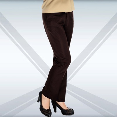 PKZ011 咖啡色工作裤 酒店工作服服务员裤子 女士保洁裤 带松紧