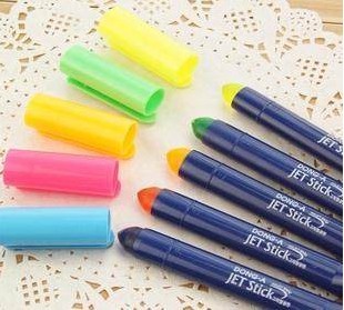 包邮韩国固体荧光笔 点石果冻笔头 记号划线笔 可爱创意