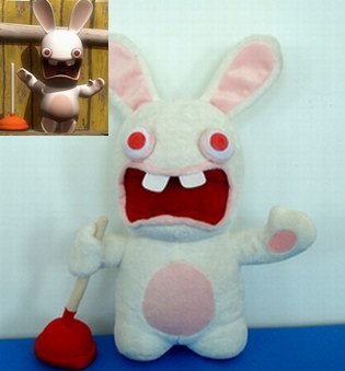 企业吉祥物个性玩具动漫游戏玩具定做玩具打样北京玩具厂疯狂兔子