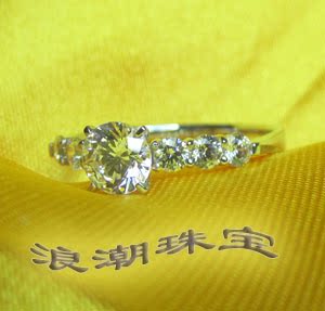 豪华珠宝钻戒戒指 情侣订婚结婚18k白金铂金私人设计定制