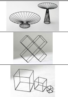 不锈钢系列简约独特个性概念化白黑十字方形伞形圆形组合花瓶摆件