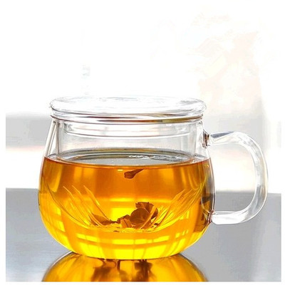 【仅此1天】茶杯玻璃带盖过滤茶叶创意耐热无色透明泡茶玻璃杯