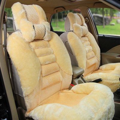 2015冬季新款坐垫羊毛舒适全包围汽车通用座垫座套内饰用品饰品