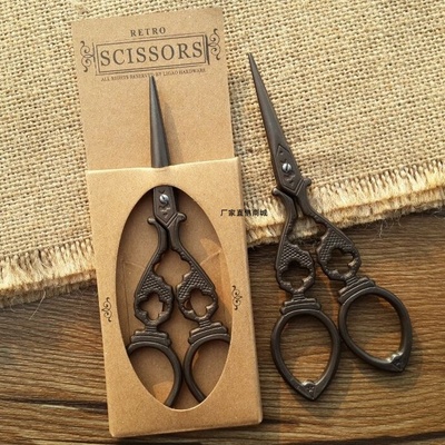 创意不锈钢做旧铁质手工剪子zakka杂货DIY十字绣花可爱复古小剪刀