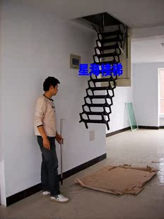 星海同城卖家入户安装钢直梯整体升降楼梯 家装主材 隐形 电动