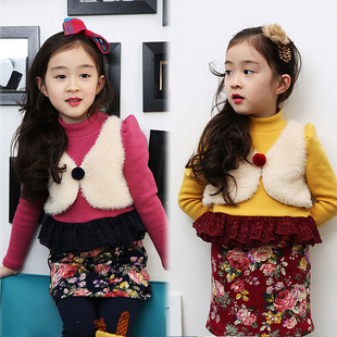 现货精品冬装新款韩国进口正品Berry女童童装加绒儿童连衣裙子
