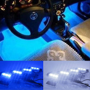 通用型 改装高亮度 车外灯 车内LED 氛围灯 气氛灯 车用脚底灯
