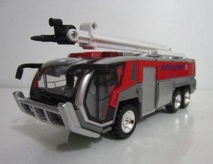 蒂雅多合金车4种声效闪灯机场消防车 救火工程车模型回力玩具铁车