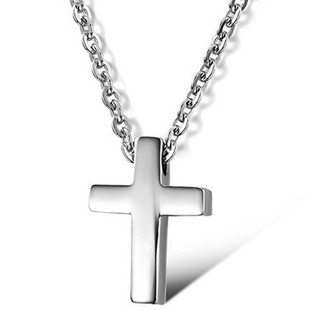 796 饰品  时尚首饰  耶稣基督十字架 钛钢女士项链 送女友保平安