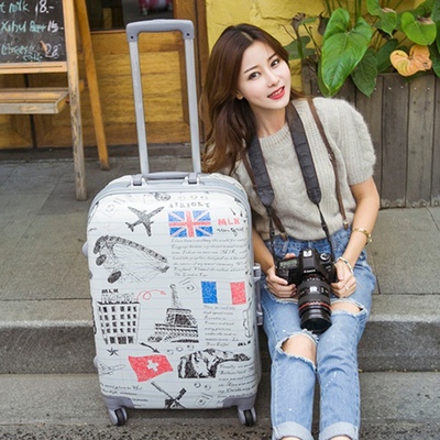 韩国铝框拉杆箱万向轮男女行李箱可爱学生旅行箱登机箱