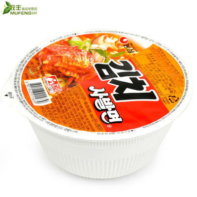 韩国进口方便面零食品 农心辣白菜泡面 辛拉拌面泡菜86g/碗