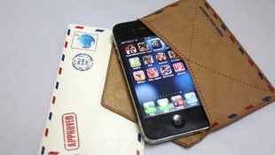苹果iphone4怀旧信封小羊皮皮包iphone6手机皮套保护套iphone5