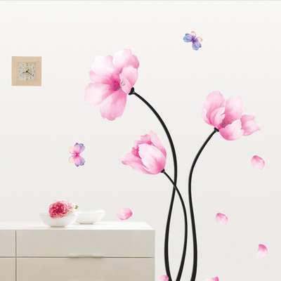 花卉墙贴画防水瓷砖冰箱门贴花卧室衣柜贴纸墙花客厅墙纸房间装饰