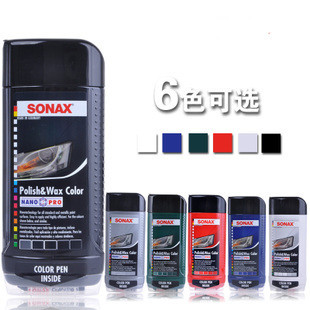 汽车蜡德国进口SONAX黑色蜡液体车漆养护蜡划痕修复蜡上光去污蜡