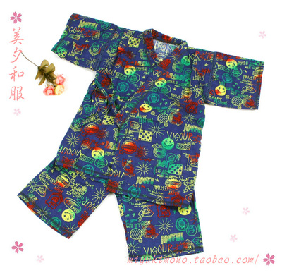 【美夕和服】新款儿童日本甚平浴衣2件套装 #蜻蛉