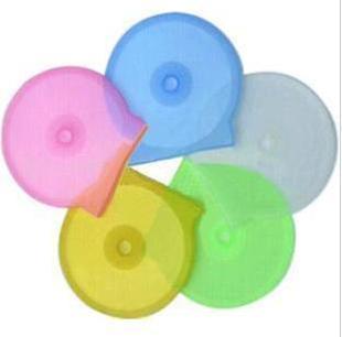 长立★光盘壳 半圆型CD壳 经济型透明扇形光盘壳 塑料CD盒 白色
