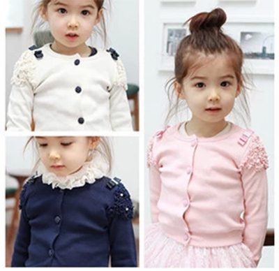 童装韩版6岁女童针织衫5岁宝宝针织开衫7岁儿童春装外套春秋小衫