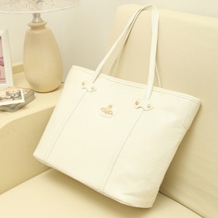 韩版包邮新款潮流女士包白色大包撞色手提包单肩包女包小香款包邮