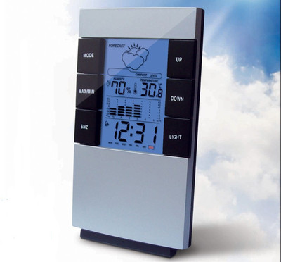 包邮 室内智能电子温湿度计/溫度计/湿度计/电子钟/LED钟/clock
