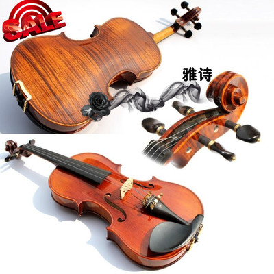 雅诗正品全手工高档独板演奏小提琴配调音器免费试用国内包邮促销