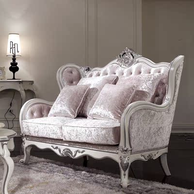 奢华欧式新古典沙发 进口实木手工雕花沙发 法式布艺沙发组合特价
