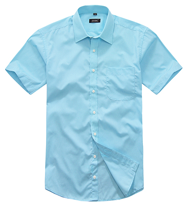 CC100涤棉免烫系列 商务休闲款男士短袖衬衫8017 夏季半袖衬衣