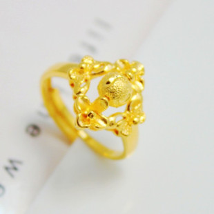 转运珠戴来好运 新娘结婚仿金指环 镀黄金24K戒指 越南沙金首饰品