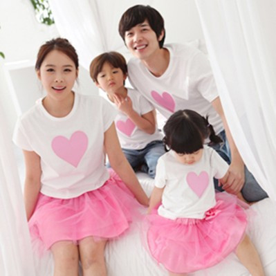 亲子装夏装2013款韩版短袖T恤母子装母女装家庭装一家三口夏X027