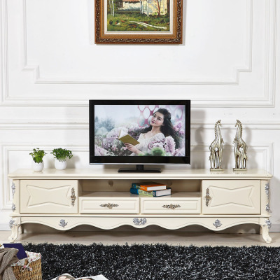 欧美诺尚 2.2米 象牙白法式地柜 欧式 高档简约 手工描银电视柜