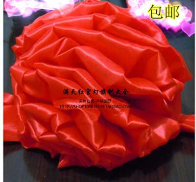 剪彩大红花球 婚车装饰 奠基大红花球 表演道具 结婚绣球开业用品