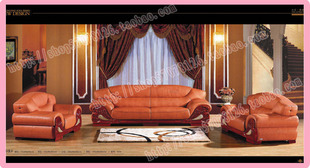 大款头层牛皮沙发 厚皮客厅组合沙发98 欧式真皮沙发实木皮艺沙发