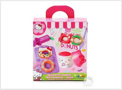 正品HelloKitty巧制甜甜圈橡皮泥彩泥套装儿童玩具安全无毒HKP003