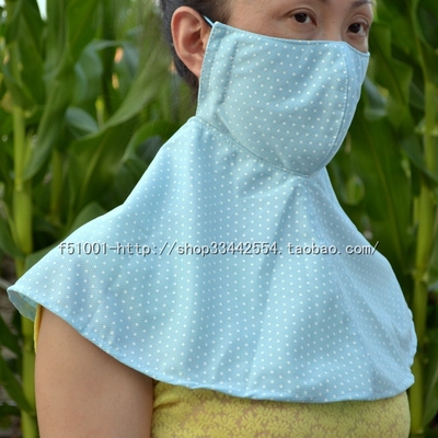 韩版 超大防晒披肩口罩 护颈防尘 骑车开车女面罩 2件起包邮