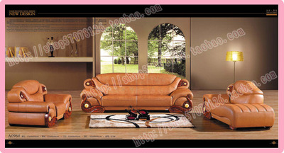 头层牛皮沙发 大款真皮沙发 厚皮客厅组合沙发 A096 欧式实木沙发