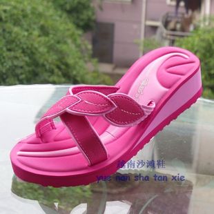 特价正品越南平仙鞋，厚底坡跟一字拖，夏季舒适居家越南女拖鞋