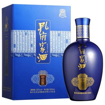 孔府家酒/中国家兰陶瓷酒/38度500ML浓香型白酒/正品酒/新款蓝标