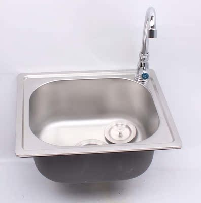 儒德卫浴水槽单槽集成水槽正品 304不锈钢洗菜盆洗碗池带下水加厚