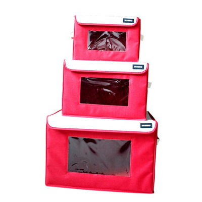 厂家直销 韩国牛津布3件套百纳箱 收纳盒整理储物 有盖衣物收纳箱