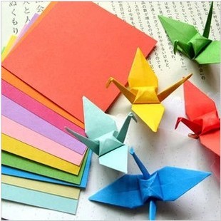 彩色折纸材料 多色儿童手工纸千纸鹤折纸幼儿园剪纸压花机纸 正品