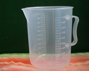 物理化学实验器材 塑料量杯 塑料烧杯 1000ml 带刻度线 冲冠特价